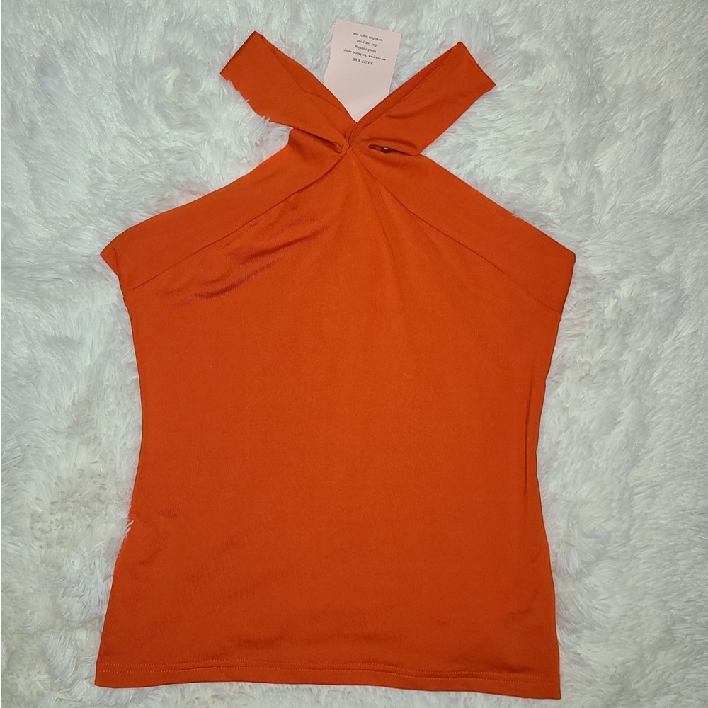 Orange SHEIN halter top